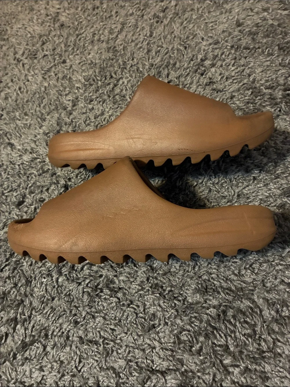 Brown Yeezy slides